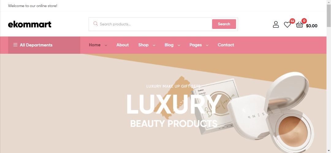 Cosmetics & Skincare eCommerce Hero 1