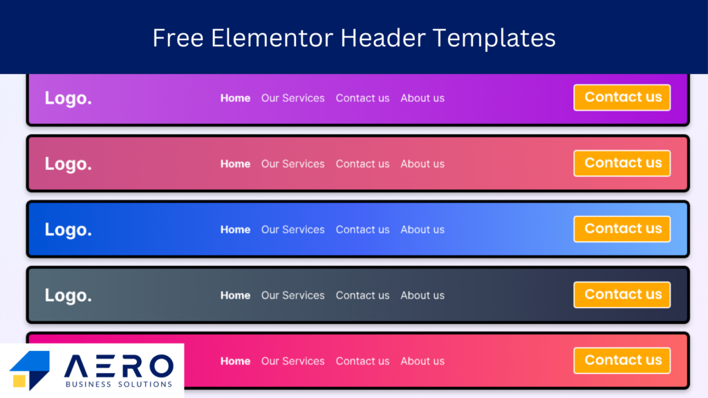 Free Elementor Header Templates