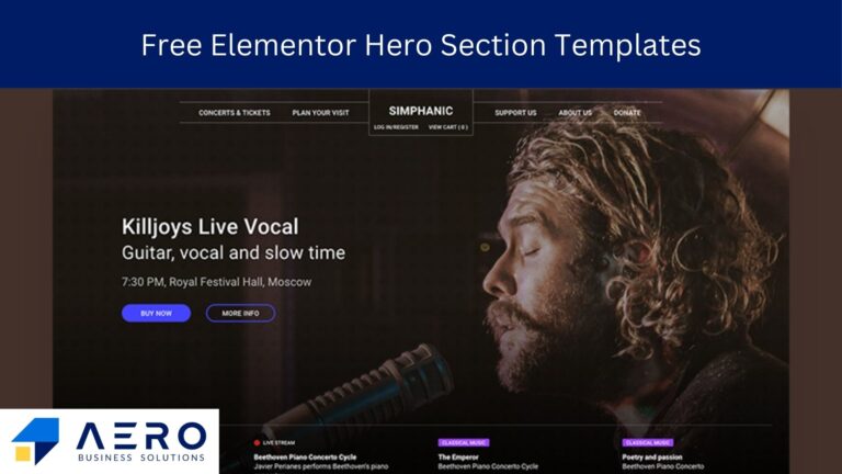 Free Hero Section Elementor Templates