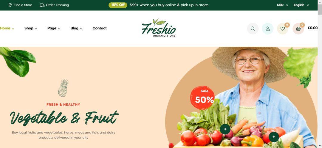 Organic Foods eCommerce Hero 1