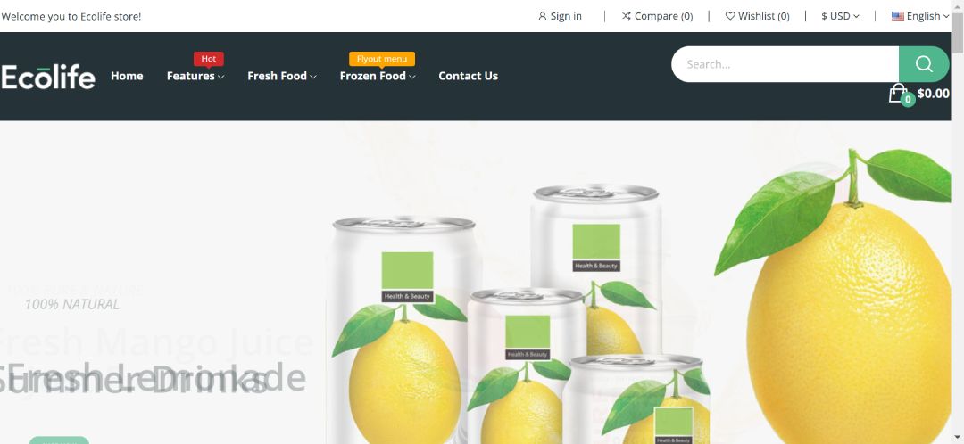 Organic Foods eCommerce Hero 2