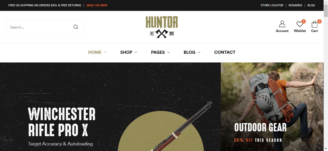 Outdoor Adventure Gear eCommerce Hero 2