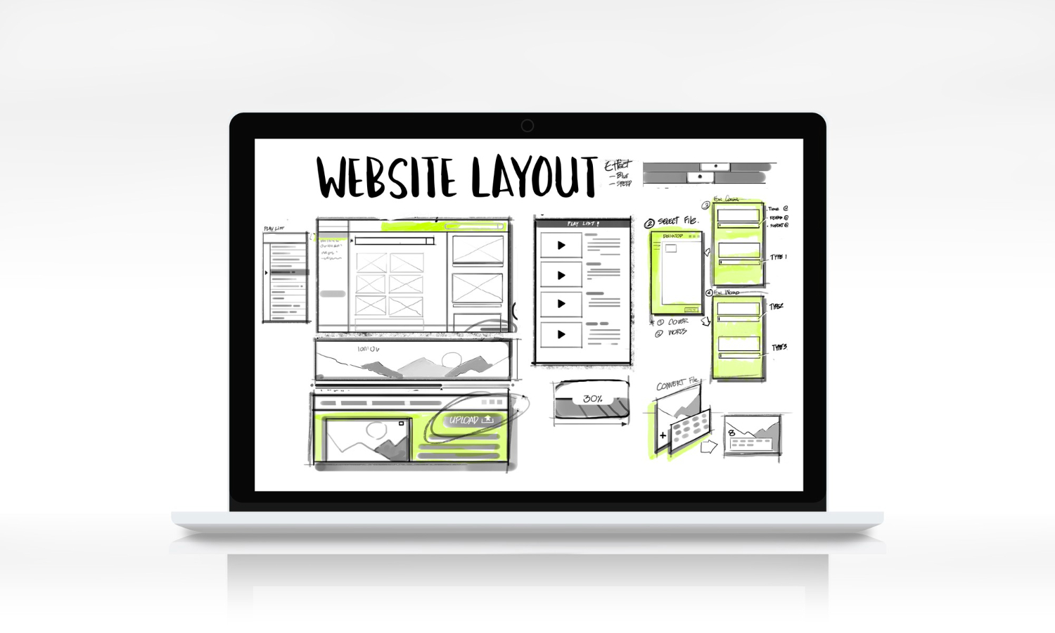 website-development-layout-sketch-drawing